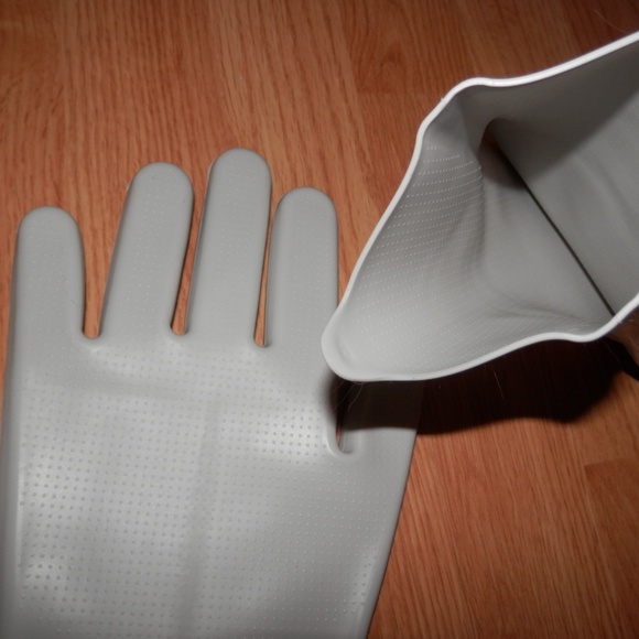 NEW Pair Waterproof Hand Wash Dish Scrub Gloves 💧 - Picture 4 of 6